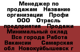 Менеджер по продажам › Название организации ­ Профи, ООО › Отрасль предприятия ­ Продажи › Минимальный оклад ­ 1 - Все города Работа » Вакансии   . Самарская обл.,Новокуйбышевск г.